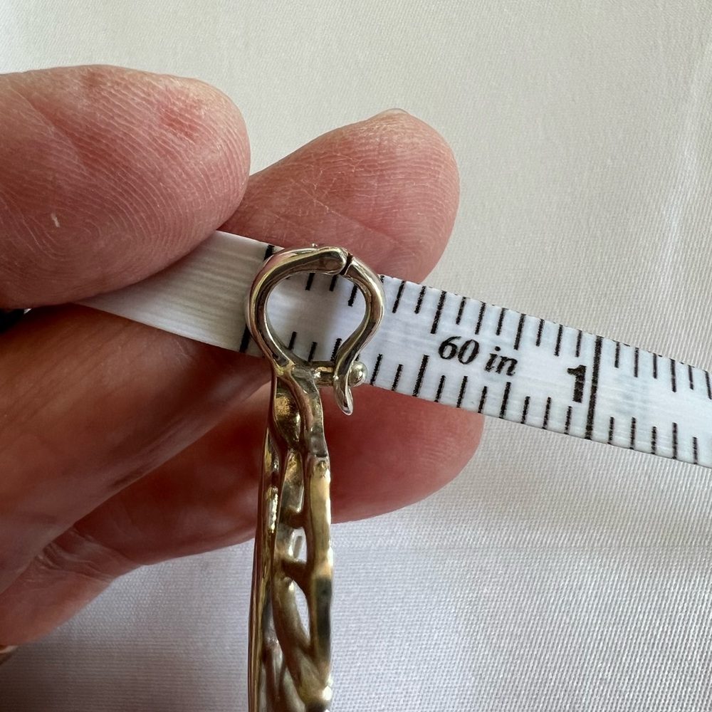 Sterling Silver Filigree Leaf Pendant/Enhancer - Picture 6 of 7